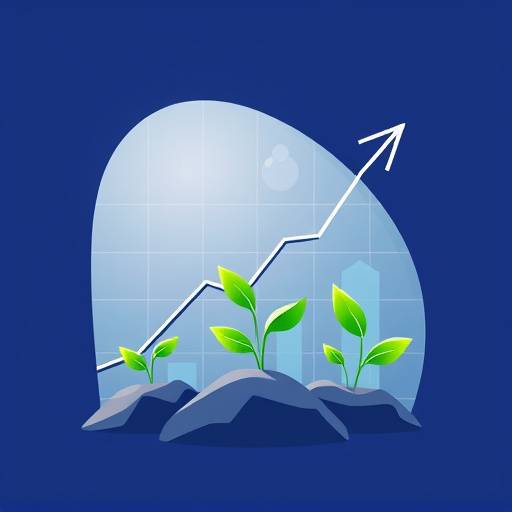 Ic√¥ne repr√©sentant le marketing digital, un graphique en croissance